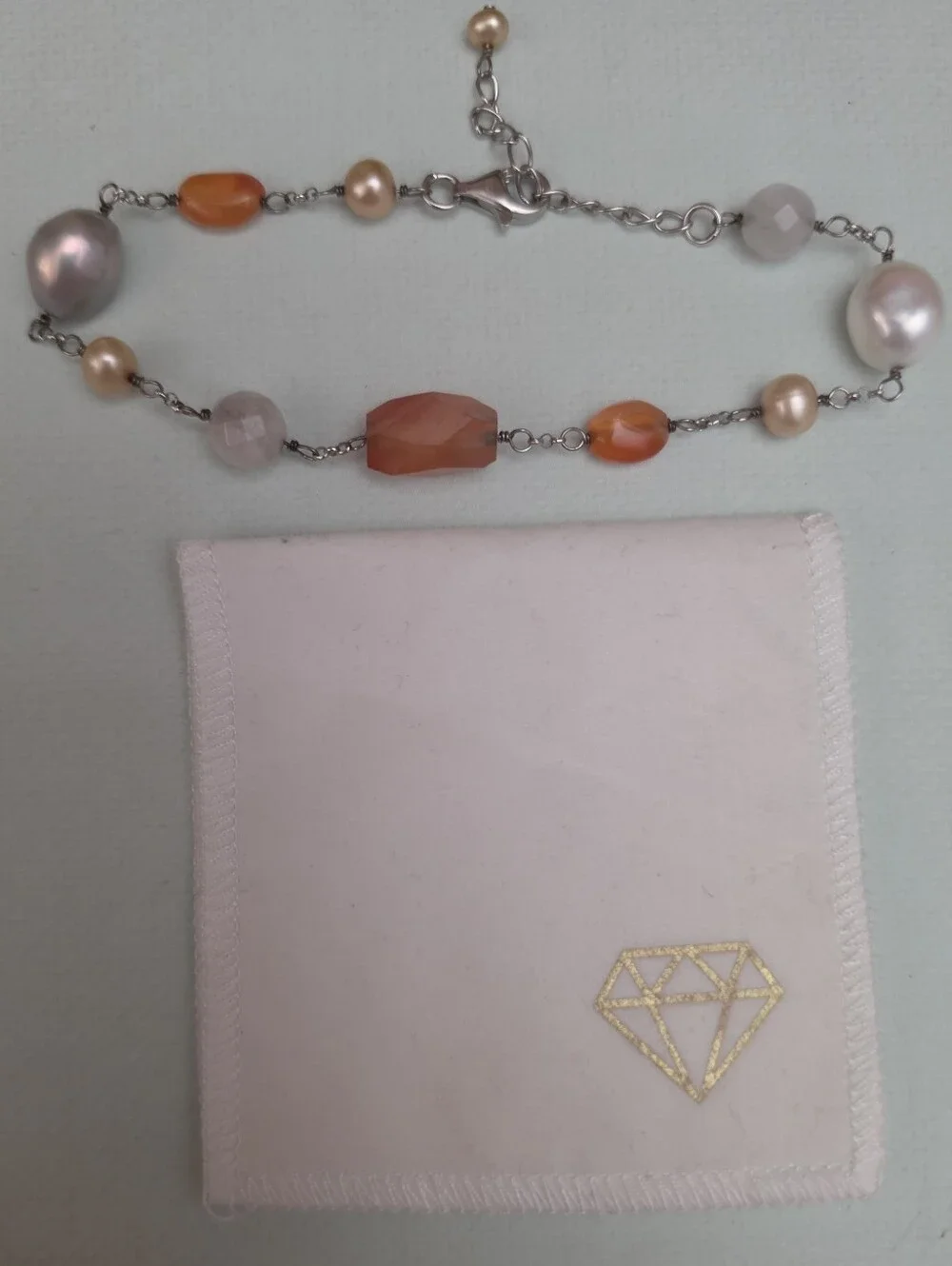 Gemporia Annabella Collection Multigem & Pearl Silver Bracelet